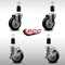 Service Caster 4'' SS Black Poly Wheel Swivel 1-1/2'' Expanding Stem Caster Set 2 Brakes, 4PK SCC-SSEX20S414-PPUB-BLK-2-TLB-2-112 - alternate 4